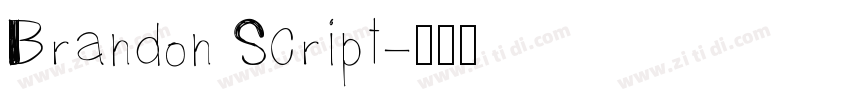 Brandon Script字体转换